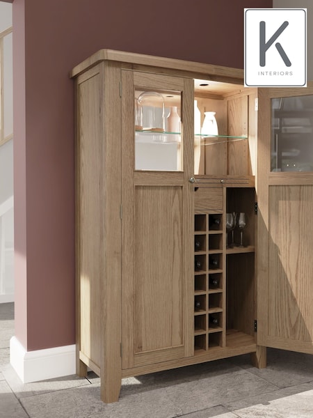 K Interiors Brown Embleton Solid Wood Bar Cabinet (407706) | £1,135
