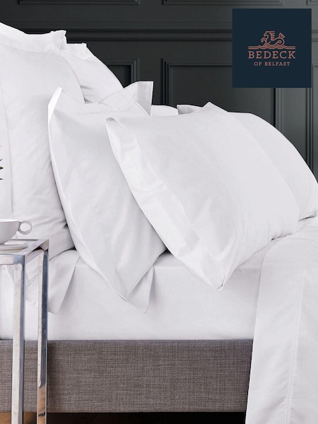 Bedeck Of Belfast White 1000 Thread Count Cotton Sateen Housewife Pillowcase (407819) | £23