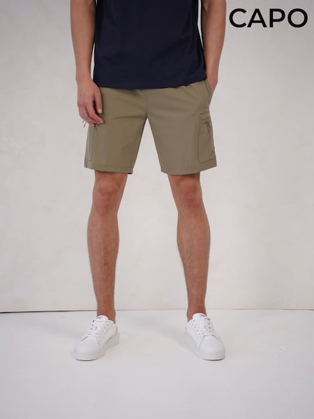 Green - Regular Capo Utility Tech Cargo Shorts