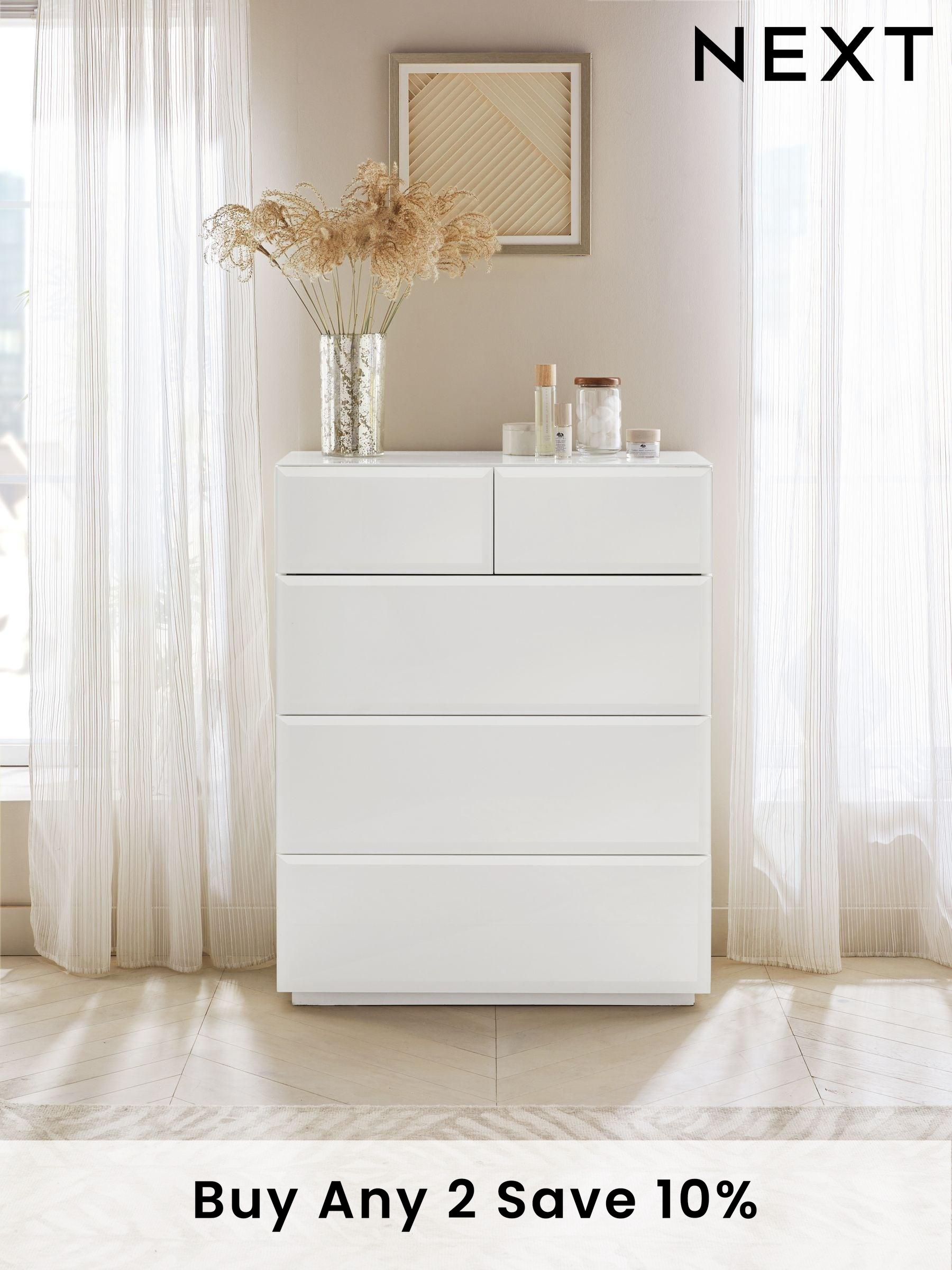 White Chest of Drawers White Gloss Drawers Next UK
