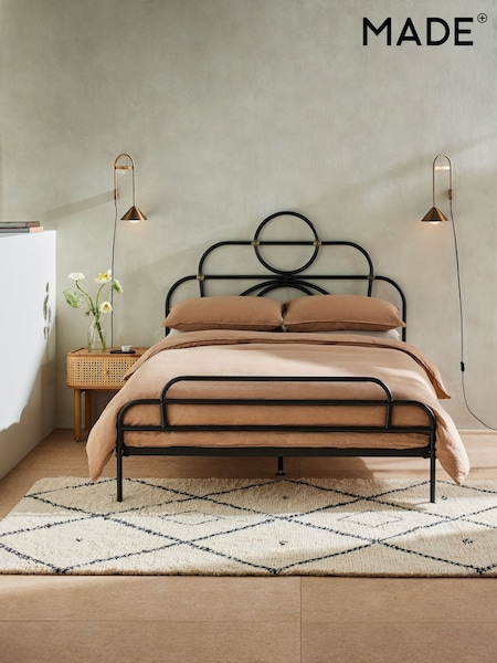 MADE.COM Black Anthea Double Bed in Metal (408251) | £299 - £349