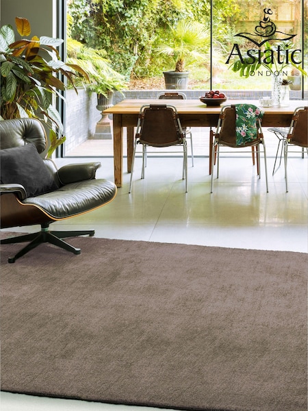 Asiatic Rugs Mink Brown Milo Soft Touch Lustre Rug (408860) | £137 - £389