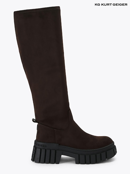 Brown - Kg Kurt Geiger Tegan Sock Knee Boots