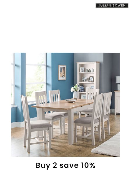 Julian Bowen Grey Richmond Dining Table And 6 Chairs Set (409056) | £1,160