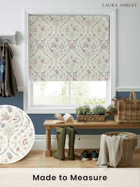 Laura Ashley Red Foscot Damask Made to Measure 100% Cotton Roman Blinds (409465) | £79
