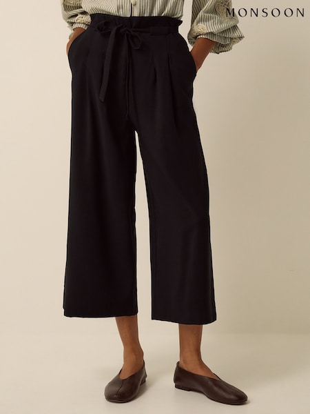 Black - Monsoon Carla Culotte Trousers