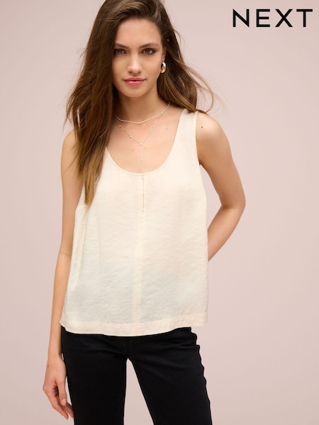 Ecru Cream Sleeveless Scoop Cami Top (409820) | £32