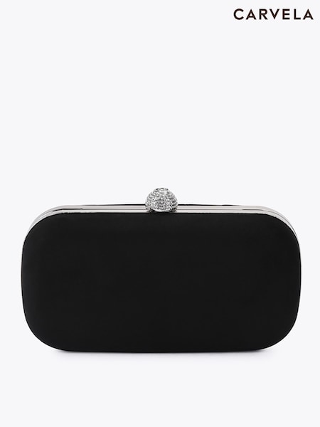 Black - Carvela Cecilia Hard Clutch Bag