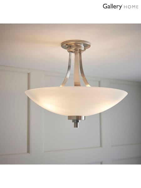 Gallery Home Chrome Perth Flush Ceiling Light (411579) | £108