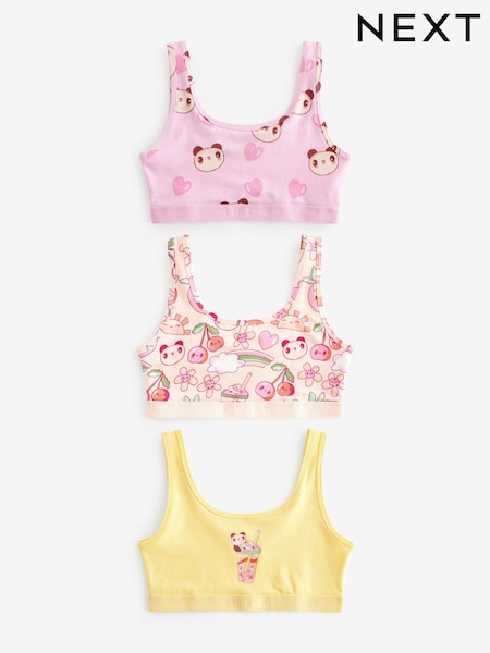Pink Panda Crop Tops 3 Pack (5-16yrs) (412197) | £9 - £12