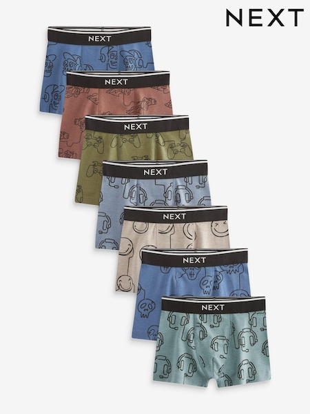 Linear Gamer Trunks 7 Pack (3-16yrs) (413798) | £19 - £24