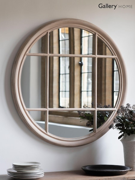 Gallery Home Natural Chitton Clay Round Mirror (413932) | £140
