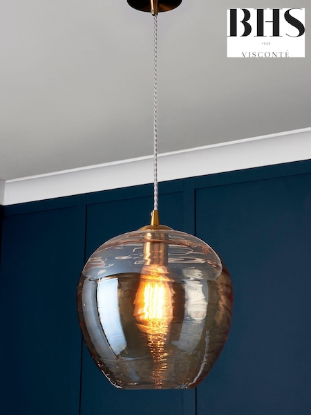 Visconte by BHS Brass Sarno 1 Light Pendant Ceiling Light (414233) | £100