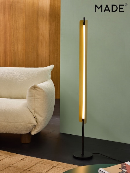 MADE.COM Black/Brass Ellis Floor Lamp (414371) | £199
