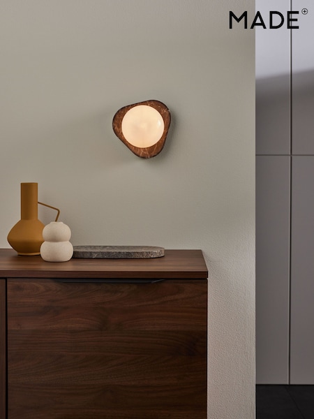 MADE.COM Red Marble Effect Wilf Wall Light (414410) | £59