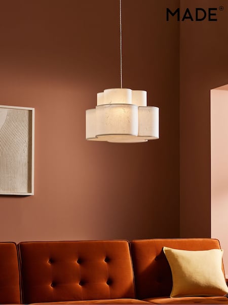 MADE.COM White 2 Tier Giana Pendant Ceiling Light (414572) | £145