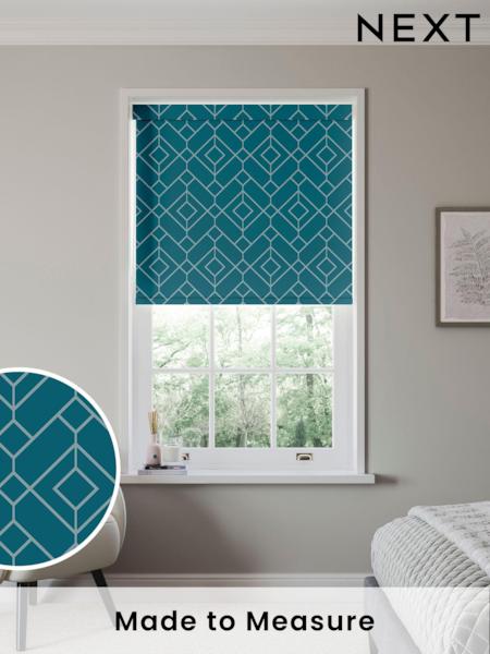 Green Lattice Geo Made to Measure Roller Blind (415693) | £57