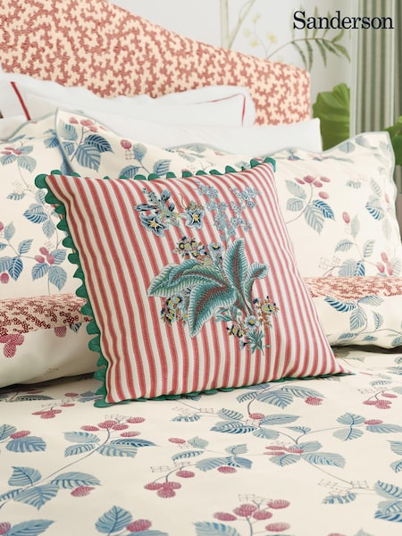 Sanderson Raspberry Rubus 100% Cotton Cushion (417164) | £50