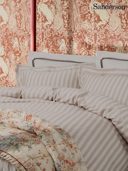 Sanderson Cream Regency Aperigon Square 100% Cotton Pillowcase Pair (417300) | £60