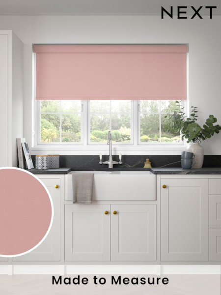 Blush Pink Glow Made to Measure Blackout Roller Blind (417338) | £55