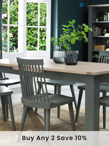 Bentley Designs Grey Oakham 6 To 8 Seater Extending Dining Table (418829) | £550