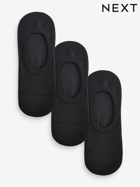 Black Invisible Trainer Socks 3 Pack (419500) | £4