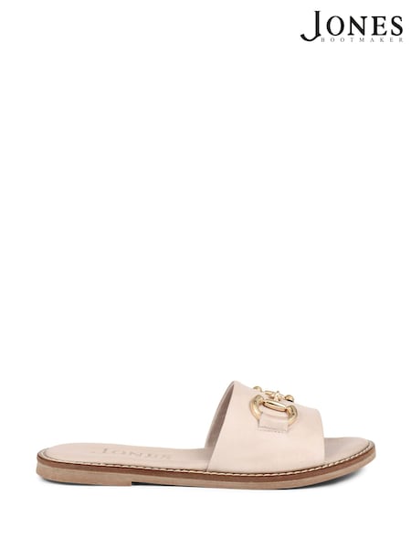 Jones Bootmaker Gold Emillina Leather Buckle Mule Sandals (419822) | £69