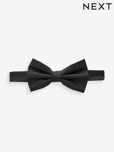 Black Plain Silk Bow Tie (420222) | £20