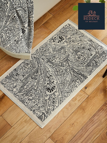 Bedeck of Belfast Charcoal 100% Cotton Umma Bath Mat (420324) | £30