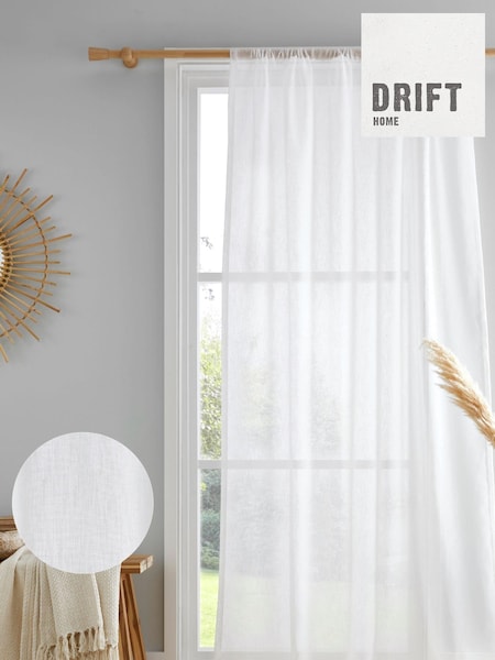 Drift Home White Kayla Slot Top Voile Panel (421380) | £16 - £19