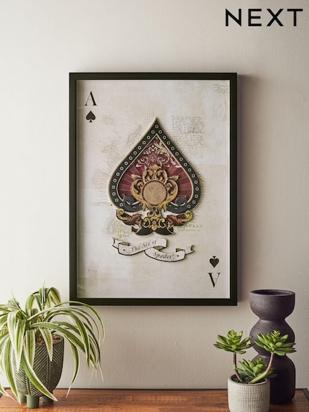Monochrome Playing Card Framed Wall Art (422662) | £35