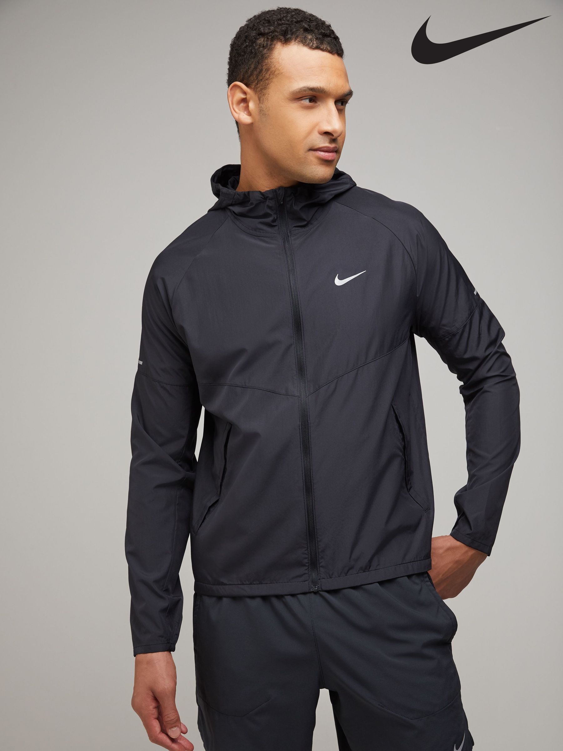 mens nike windbreaker black