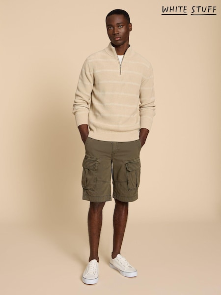 White Stuff Green 100% Cotton Halsall Cargo Shorts (422732) | £50