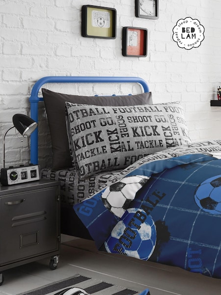 Bedlam Blue Kids Football Duvet Cover And Pillowcase Set (423073) | £18 - £25