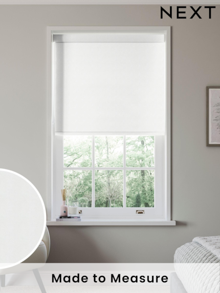 Ivory Cream Plain Blackout Made to Measure Roller Blind (423404) | £28