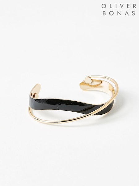 Black - Oliver Bonas Christie Twist Bangle