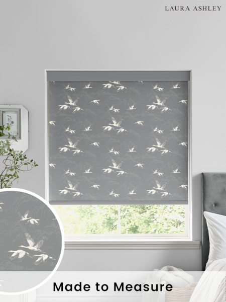 Laura Ashley Grey Animalia Made To Measure Roller Blind (424111) | £58
