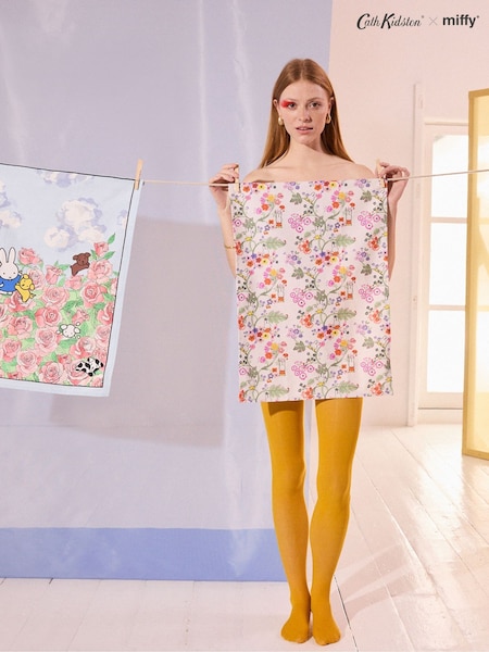 Cath Kidston Set of 2 Multi 100% Cotton Miffy Botanical and In The Roses Tea Towels (424160) | £16
