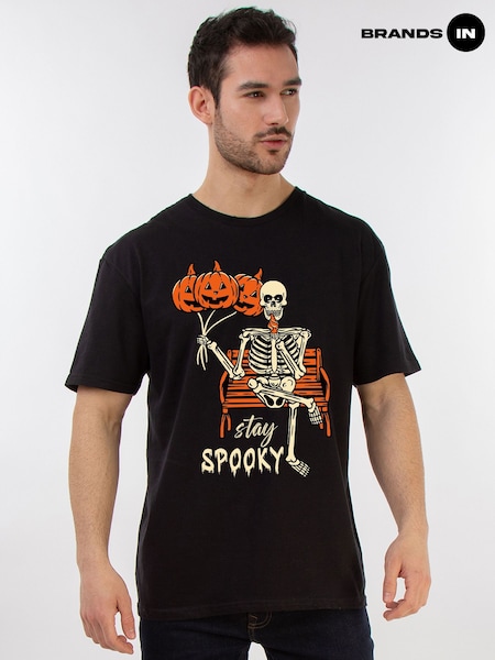 Black - Regular Brands In Halloween Stay Spooky T-shirt