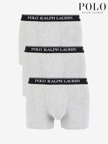 Polo Ralph Lauren Grey Stretch Cotton Boxers 3 Pack (424891) | £45