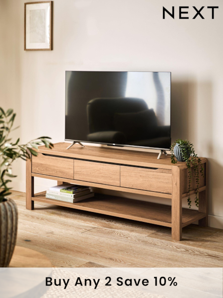 Natural Dexter Oak Effect TV Unit (425205) | £325