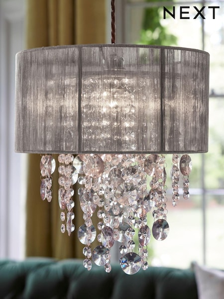 Grey Palazzo Easy Fit Pendant Lamp Shade (425566) | £42