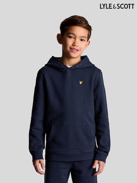 Lyle & Scott Navy Blue Boys 100% Cotton Jersey Hoodie (426511) | £55 - £60