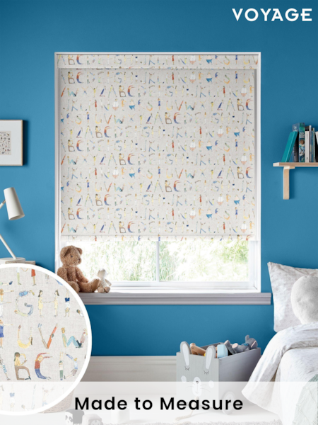Voyage Natural Blackout Alphabet People Made to Measure Roller Blinds (427374) | £66