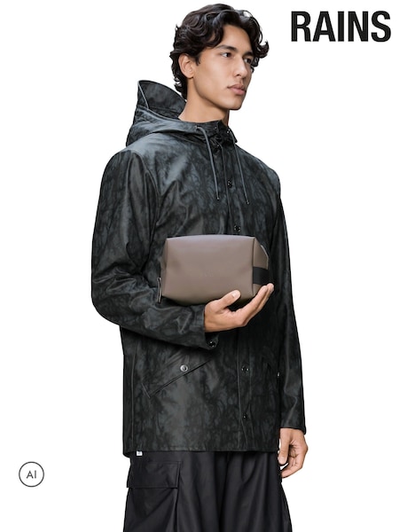 Taupe Brown - Rains Small Wash Bag
