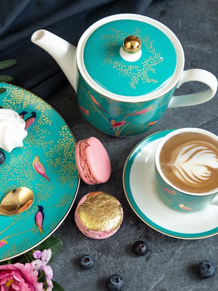 Portmeirion Green Sara Miller China Teapot (429432) | £66