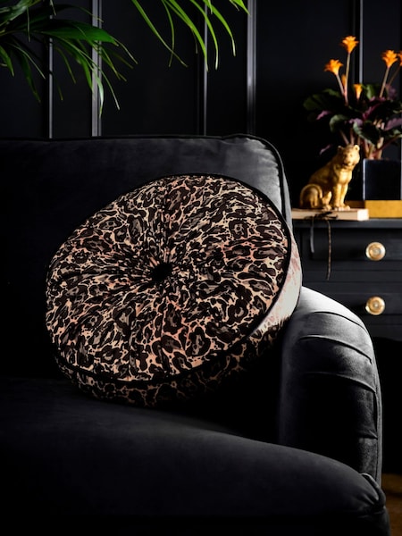 Laurence Llewelyn-bowen Roxy Round Pleat Velvet Round Cushion