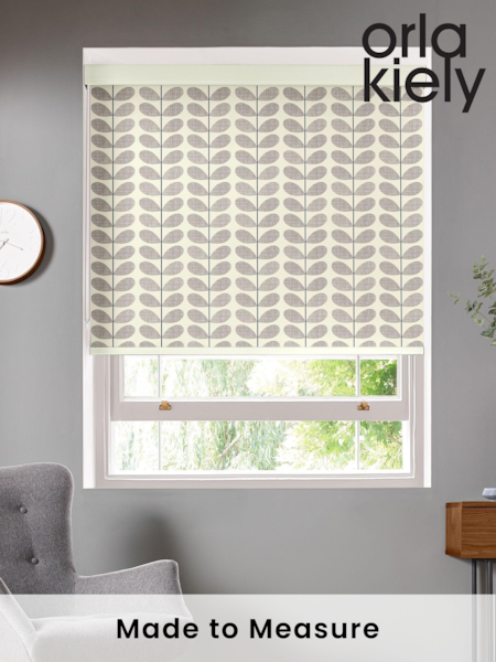 Orla Kiely Grey Scribble Stem Made To Measure Roller Blind (431017) | £58