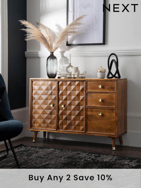 Dark Lloyd Mango Wood Slim Sideboard (431175) | £699