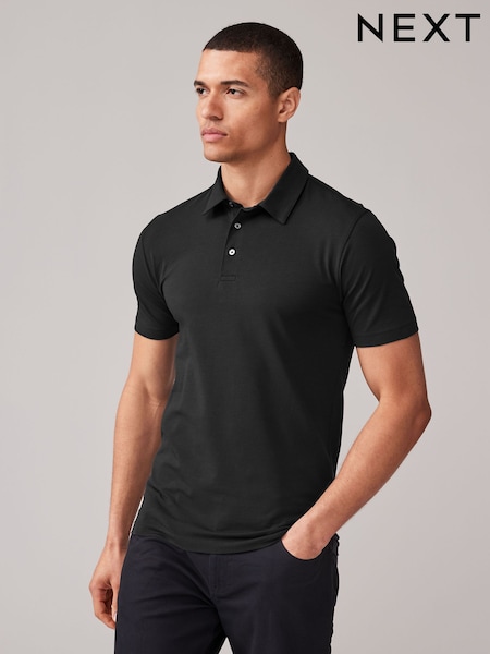 White/Grey/Black Muscle Fit Short Sleeve Jersey Polo Shirts 3 Pack (431986) | £40